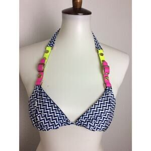 Beach Bunny Bronze Bikini Top Chevron Swimwear